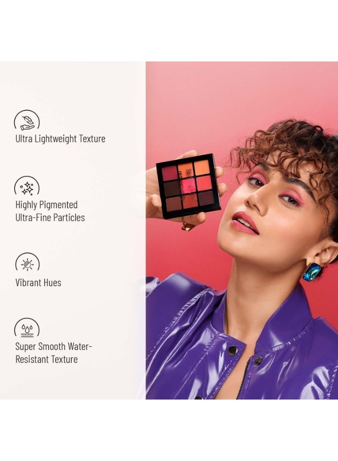 Swiss Beauty Ultimate 9 Pigmented Colors Eyeshadow Palette Long Wearing And Easily Blendable Eye Makeup Palette Matte, Shimmery And Metallic Finish - Multicolor-02, 6G - Image 3